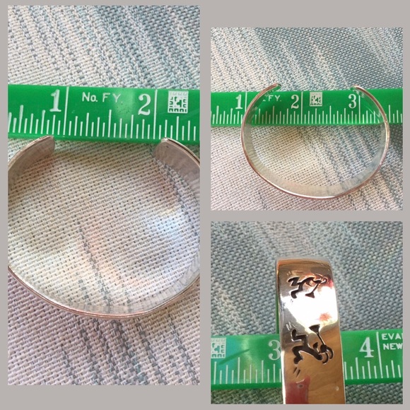 Vintage Native American Sterling Silver Cuff - Dual Dancing Kokopelli’s - Picture 11 of 12